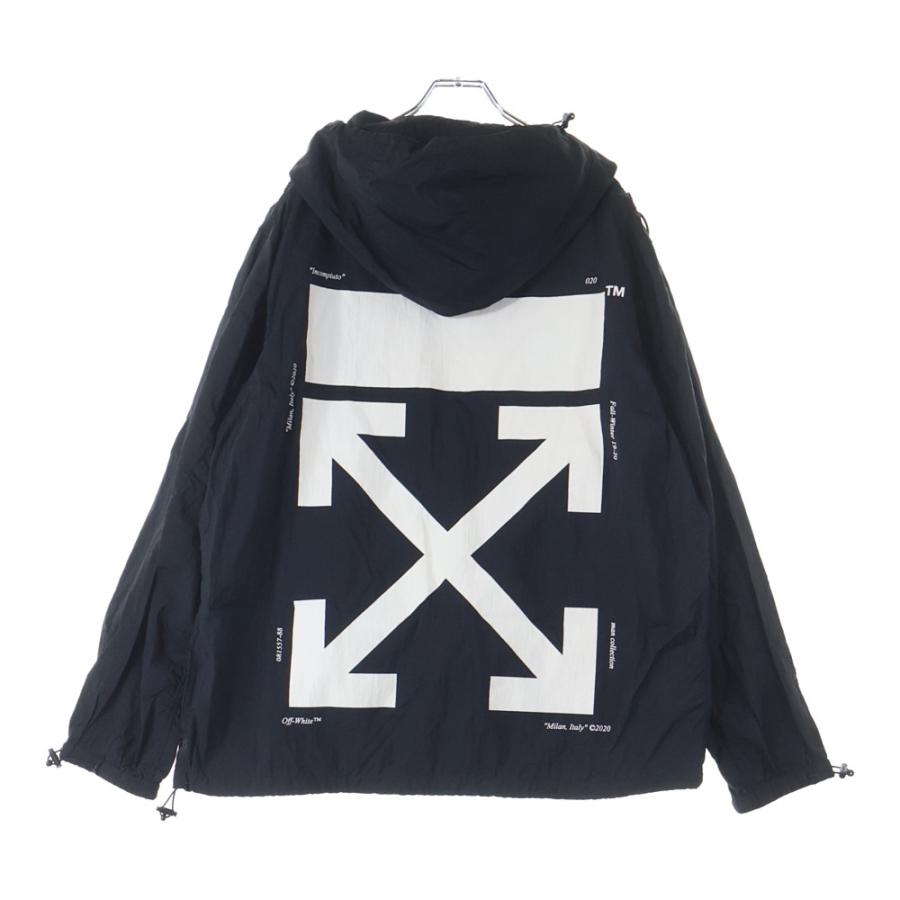19AW OFF WHITE バックバイアスエンブロイダリージップアップパーカー 19AW OFF WHITE バックバイアスエンブロイダリージップアップパーカー