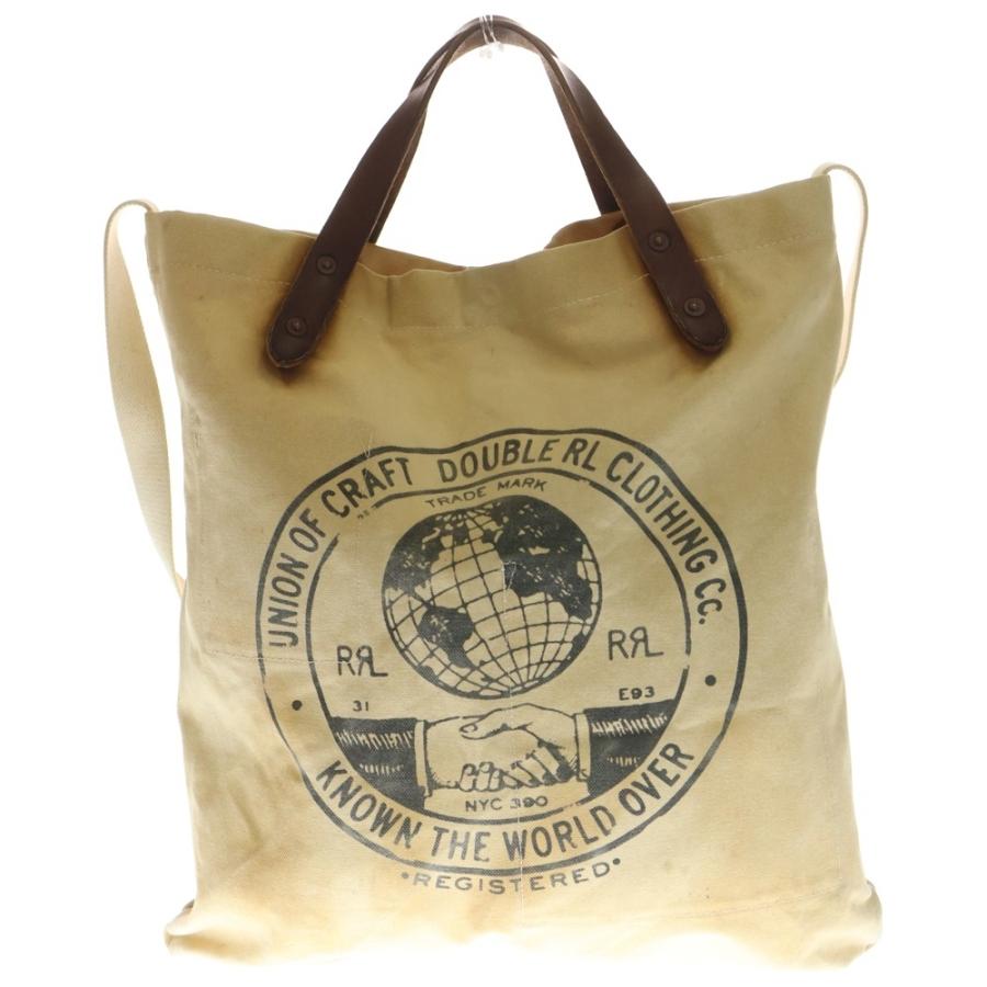 RRL ダブルアールエル キャンバス レザーハンドル 2WAY トートバッグ