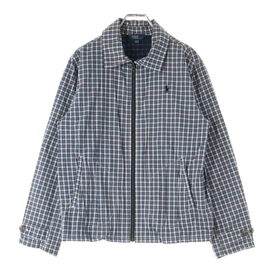 ポロバイラルフローレン ブルゾン XLサイズ チェック柄 ポニー刺繍 USA製 POLO RALPH LAUREN（ポロ・ラルフローレン） ポニー刺繍 チェック