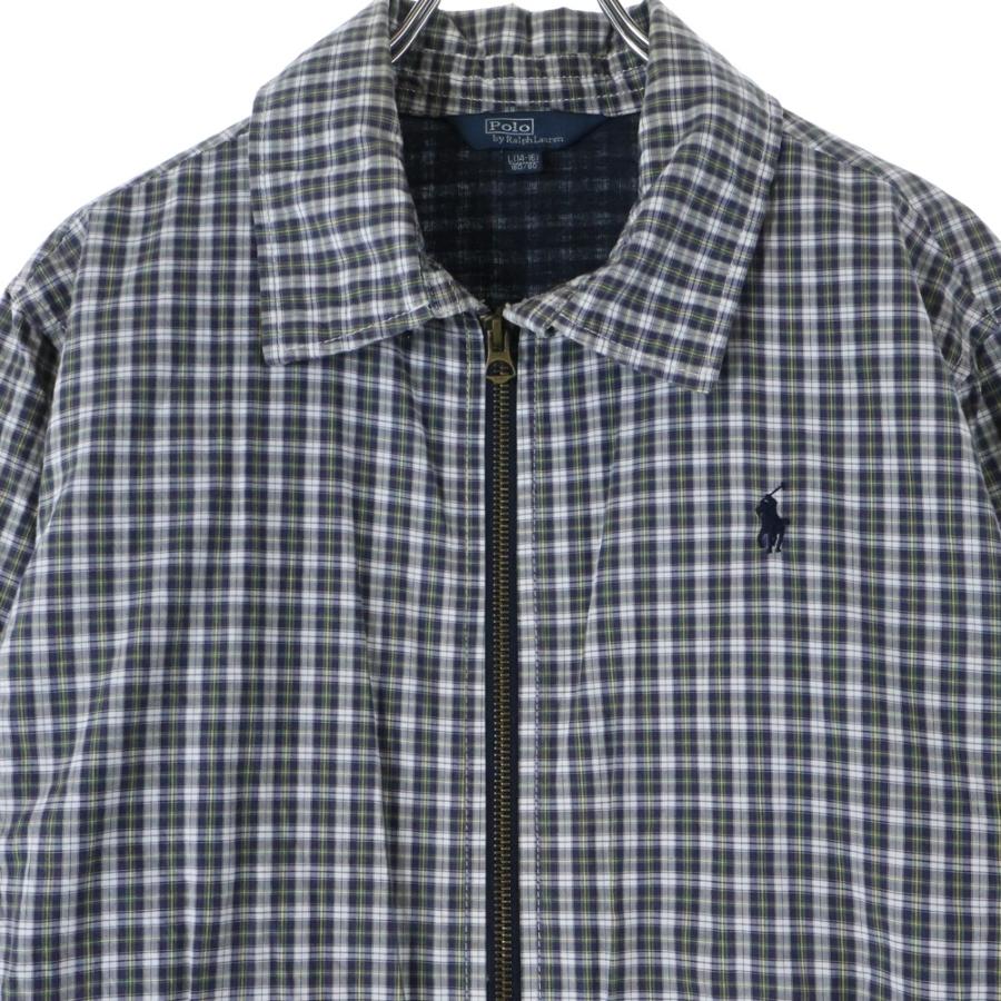 ポロバイラルフローレン ブルゾン XLサイズ チェック柄 ポニー刺繍 USA製 POLO RALPH LAUREN（ポロ・ラルフローレン） ポニー刺繍 チェック