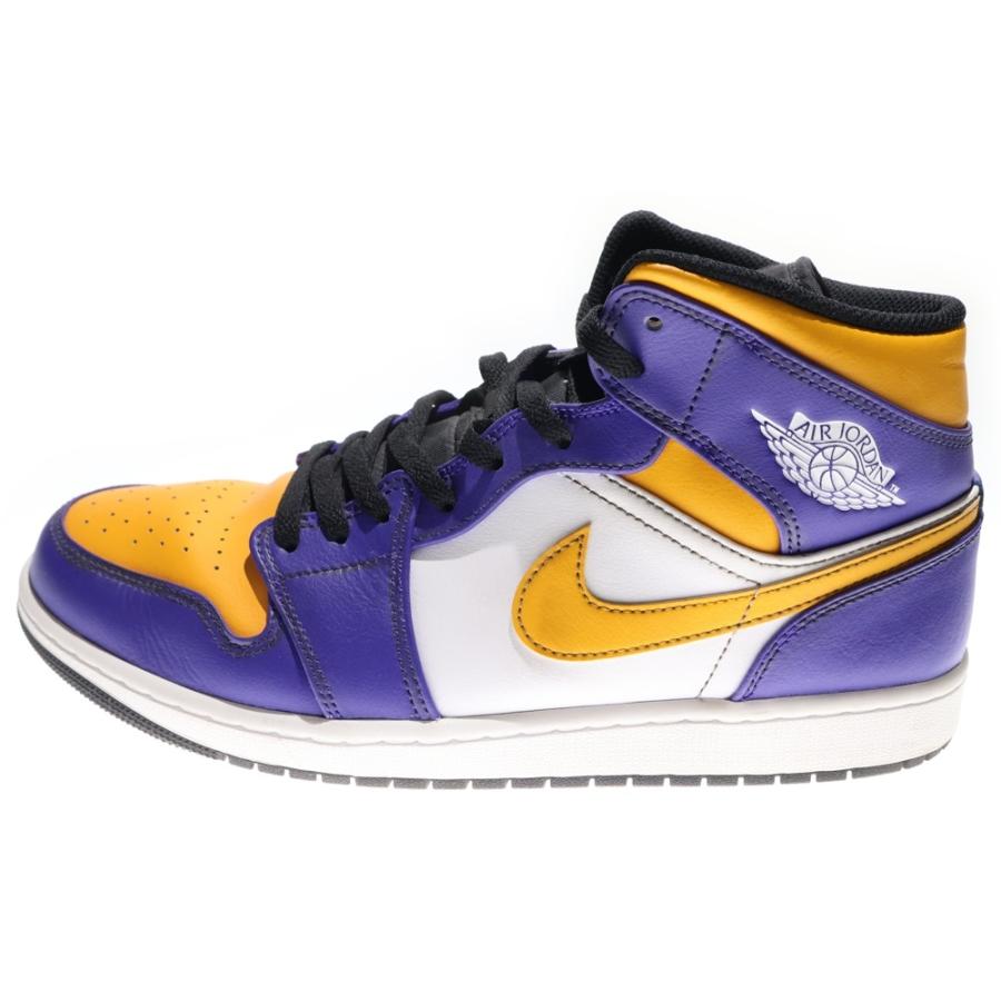 NIKE Air Jordan 1 パープル/イエロー ハイカット NIKE（ナイキ） AIR JORDAN 1 MID LAKERS エアジョーダン1 ミッド