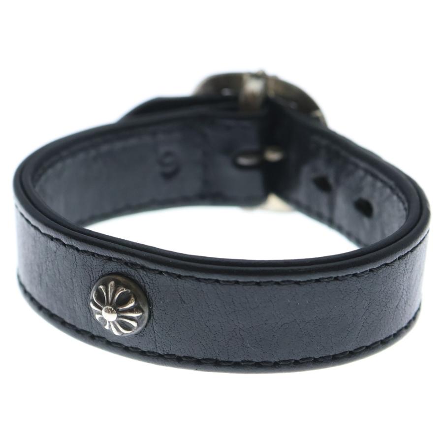 【付属品無】クロムハーツ R&R ガンスリンガーレザーブレスレット CHROME HEARTS（クロムハーツ） GUNSLINGER ガンスリンガー クロス