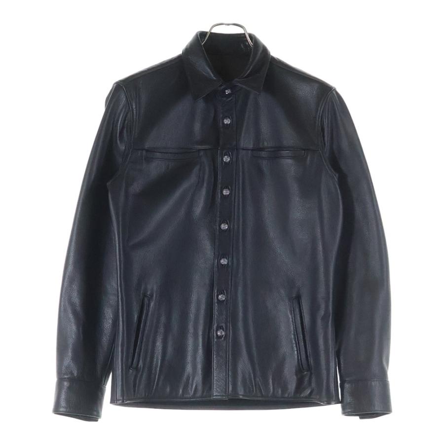 CHROME HEARTS（クロムハーツ） クロスボールボタン レザーシャツ