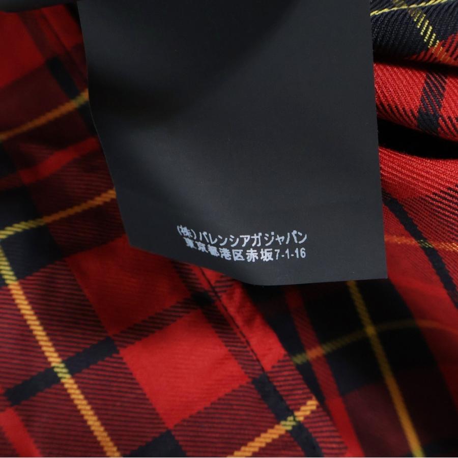 BALENCIAGA（バレンシアガ） ロゴ刺繍 チェック コットン 長袖シャツ