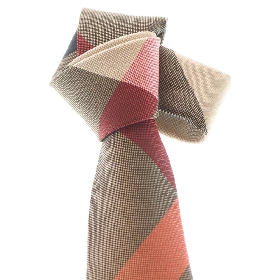 BURBERRY（バーバリー） チェック シルク ネクタイ ブラック/ブラウン