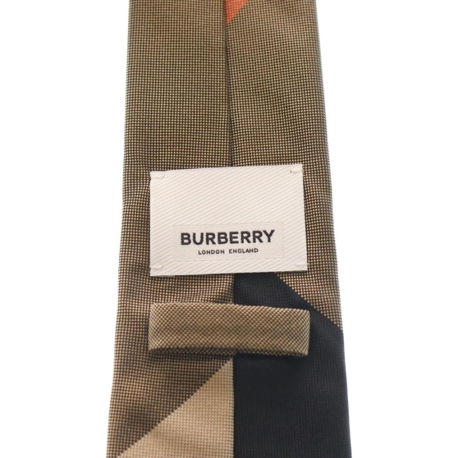 BURBERRY（バーバリー） チェック シルク ネクタイ ブラック/ブラウン