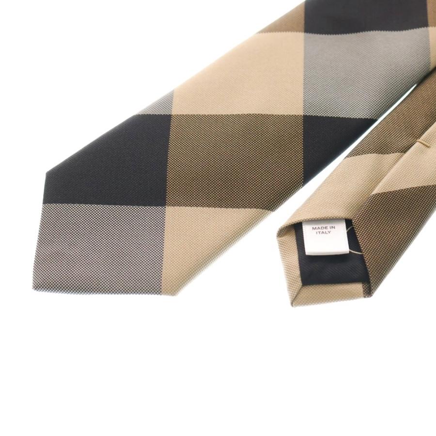 BURBERRY（バーバリー） チェック シルク ネクタイ ブラック/ブラウン