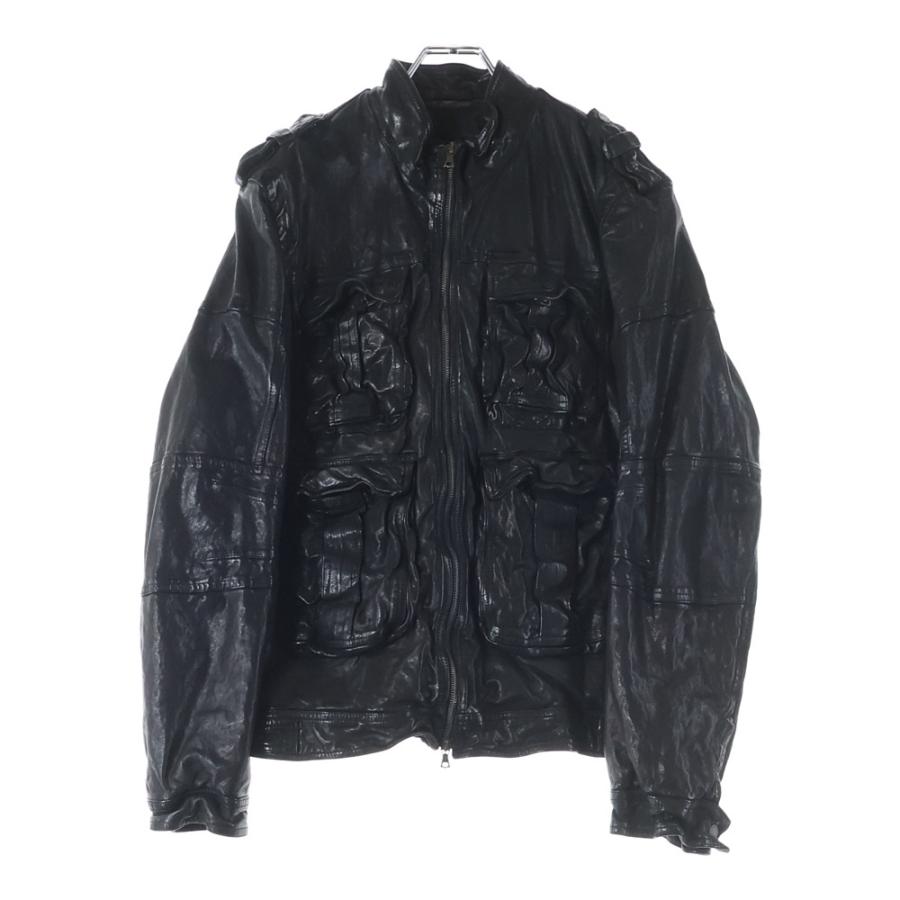 ニールバレットバッファローレザージャケットXSオリーブ Neil Barrett Buffalo Leather Moto Jacket XS ニールバレット サン
