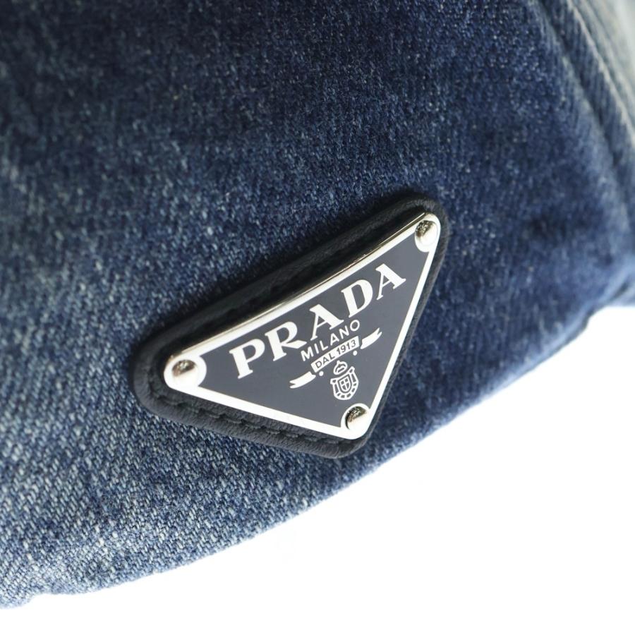 PRADA（プラダ） トライアングルロゴプレート デニム ベースボール