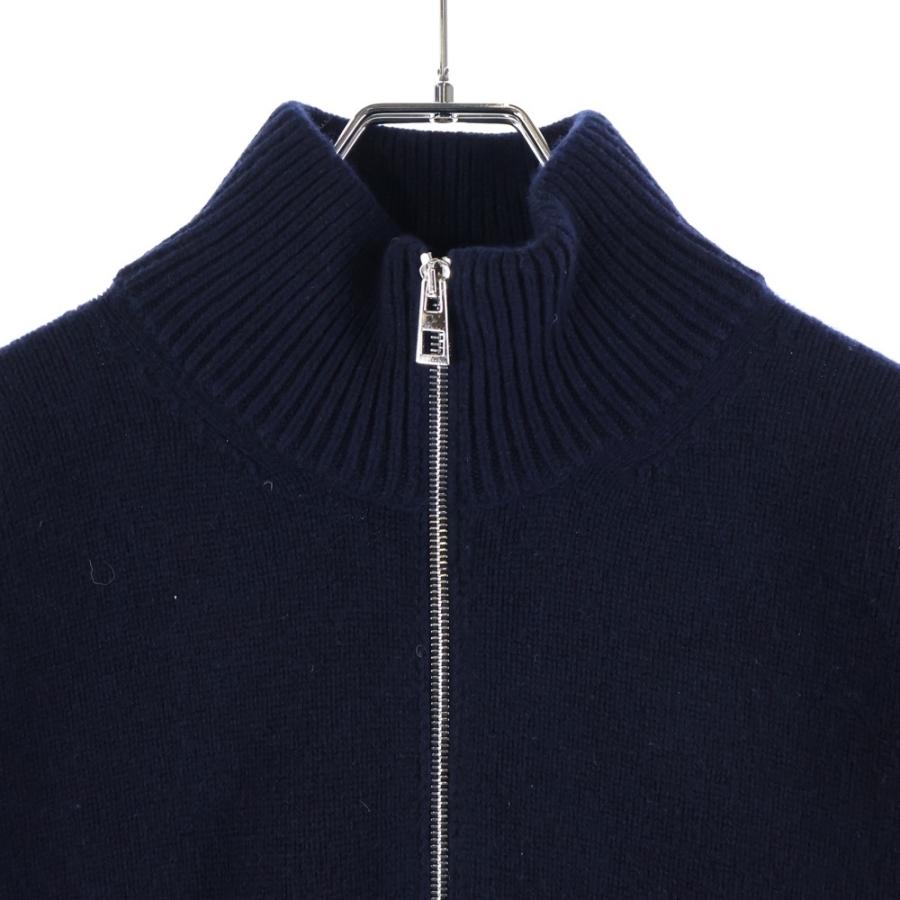 LOEWE ロエベ HALF ZIP CASHMERE SWEATER アナグラムロゴ ハーフジップ カシミヤ ニット セーター ネイビー レディース S359Y14K85 LOEWE（ロエベ） HALF ZIP CASHMERE SWEATER アナグラムロゴ ハーフ