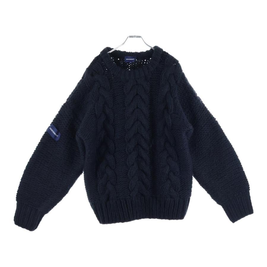 DESCENDANT ディセンダント 23AW MAIN NOT CABLE KNIT アクリルウール