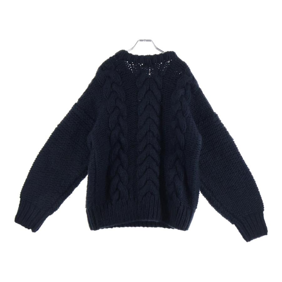 DESCENDANT ディセンダント 23AW MAIN NOT CABLE KNIT アクリルウール 