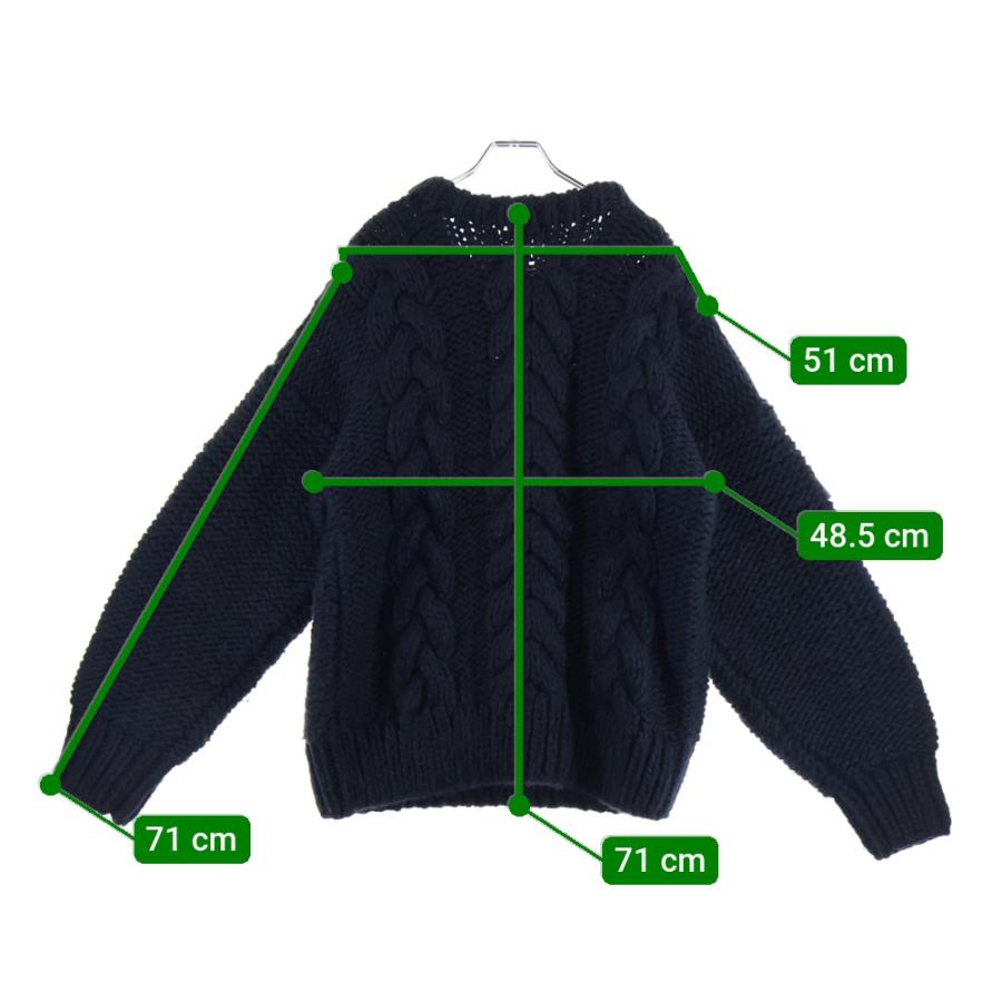 DESCENDANT ディセンダント 23AW MAIN NOT CABLE KNIT アクリルウール