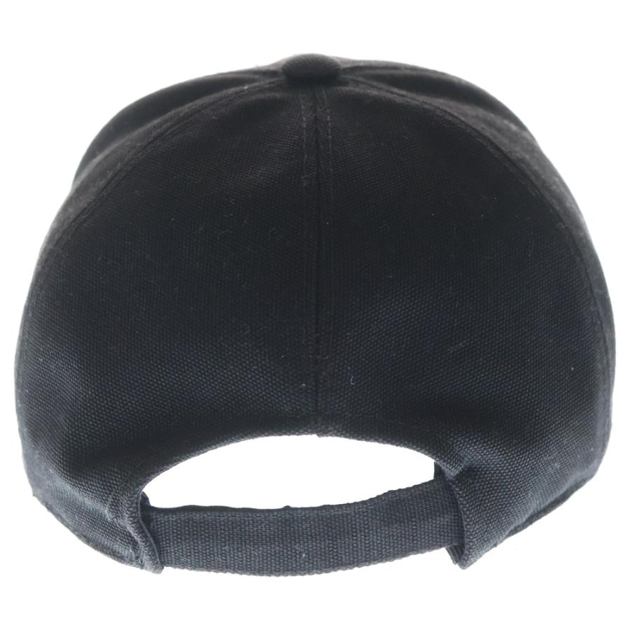 PRADA（プラダ） ロゴ キャンバス ベースボールキャップ 帽子 ブラック