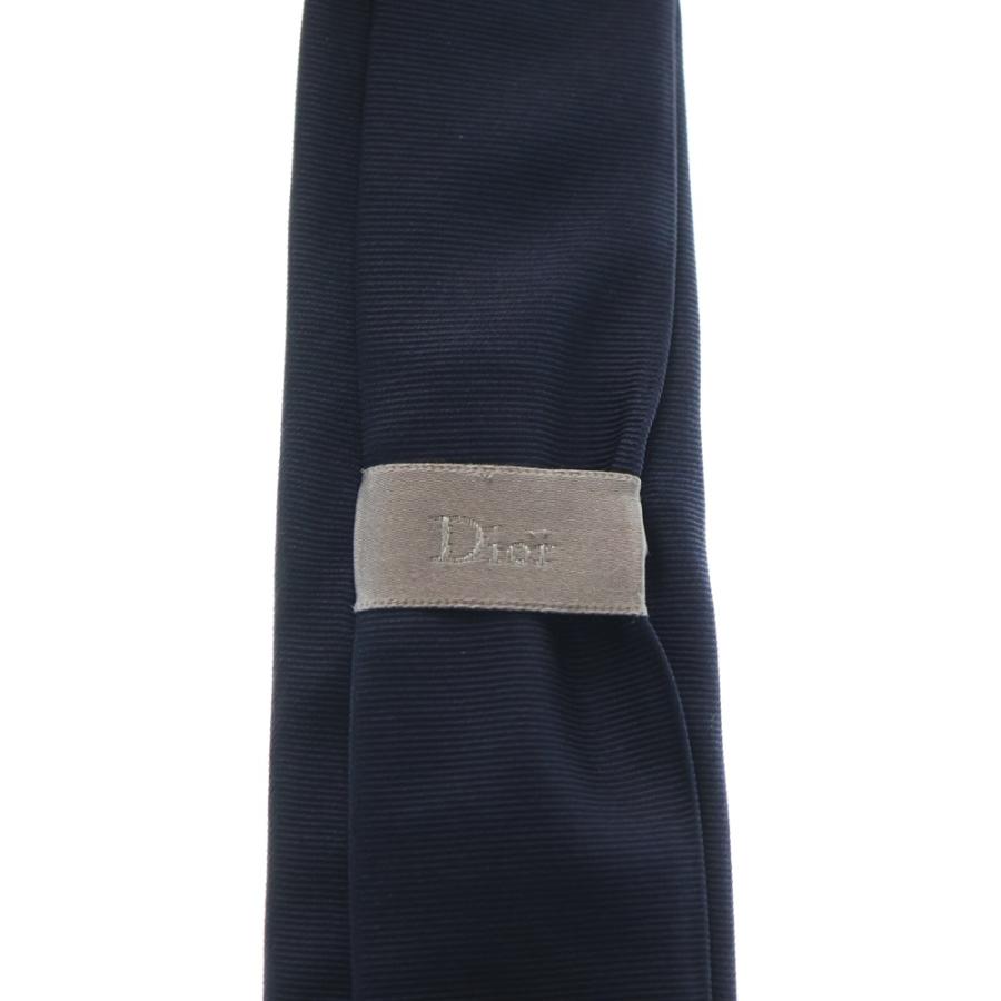 Dior HOMME ディオールオム ストライプ シルク ネクタイ ネイビー