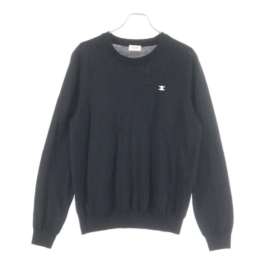 CELINE（セリーヌ） トリオンフ刺繍 ウール クルーネック ニット