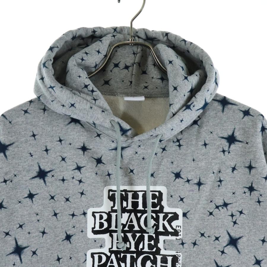 THE BLACK EYE PATCH ホワイトパーカー M ブラックアイパッチ 22AW LABEL STAR PATTERNED HOODIE ラベル スター
