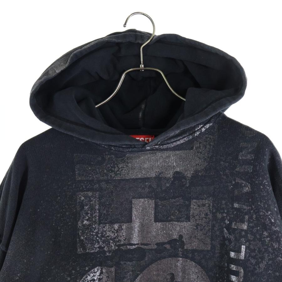 DIESEL（ディーゼル） 24AW S-BOXT-HOOD-Q6 ボクシーラメロゴプリント