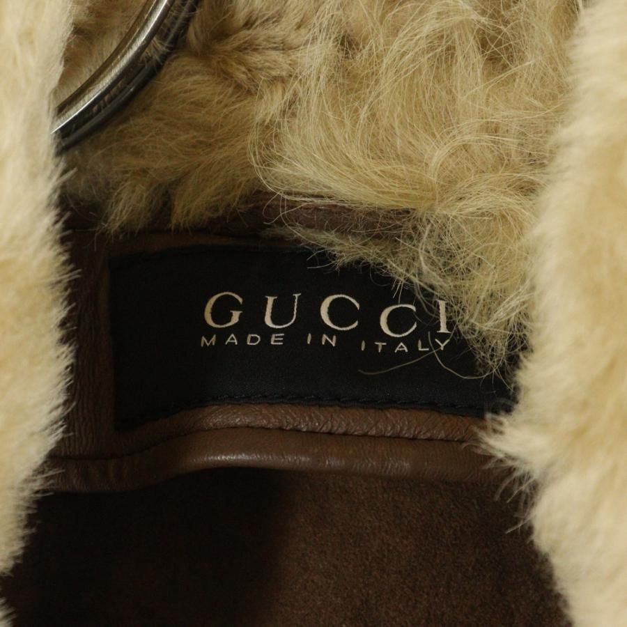 GUCCI（グッチ） ラムレザー ムートンダブルライダースジャケット