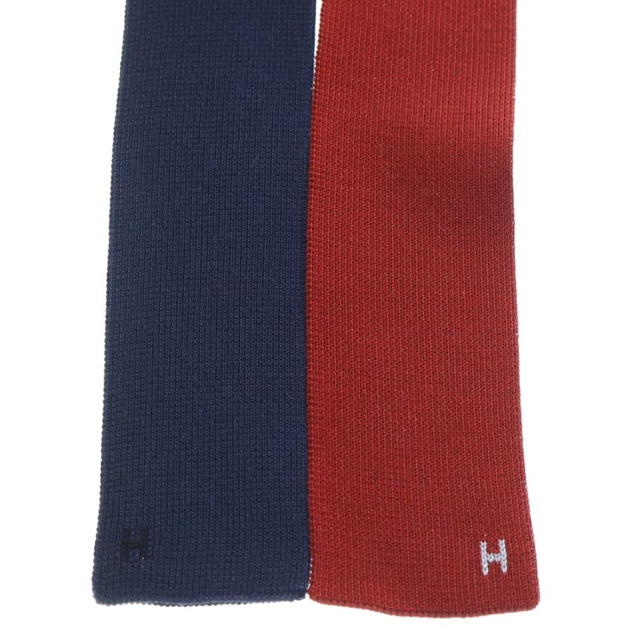 HERMES（エルメス） キャトルタン ニットネクタイ ホワイト/レッド