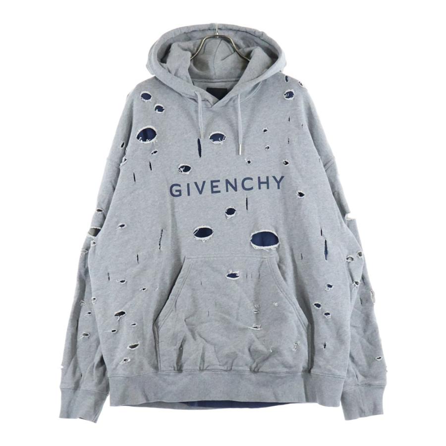 ジバンシィ デストロイ パーカー 中古・古着通販】GIVENCHY (ジバンシィ) デストロイ加工パーカー