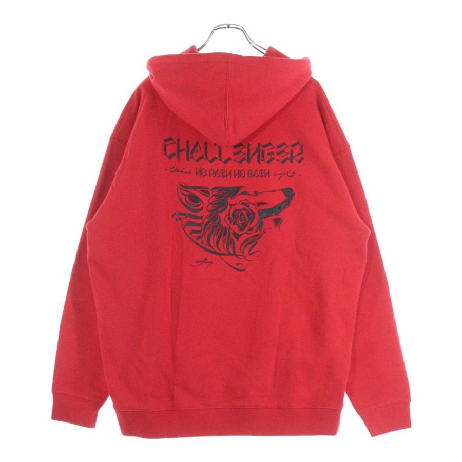 トップス CHALLENGER Wolf hoodie CHALLENGER（チャレンジャー） WOLF HOODIE ウルフ ロゴプリント プル