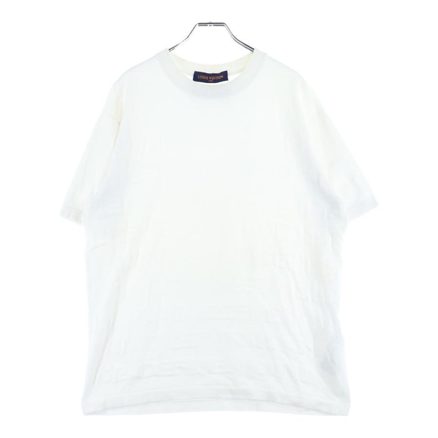 LOUIS VUITTON ルイヴィトン　ロゴクルーネック半袖ニット LOUIS VUITTON - LOUIS VUITTON ルイ・ヴィトン 半袖Tシャツ