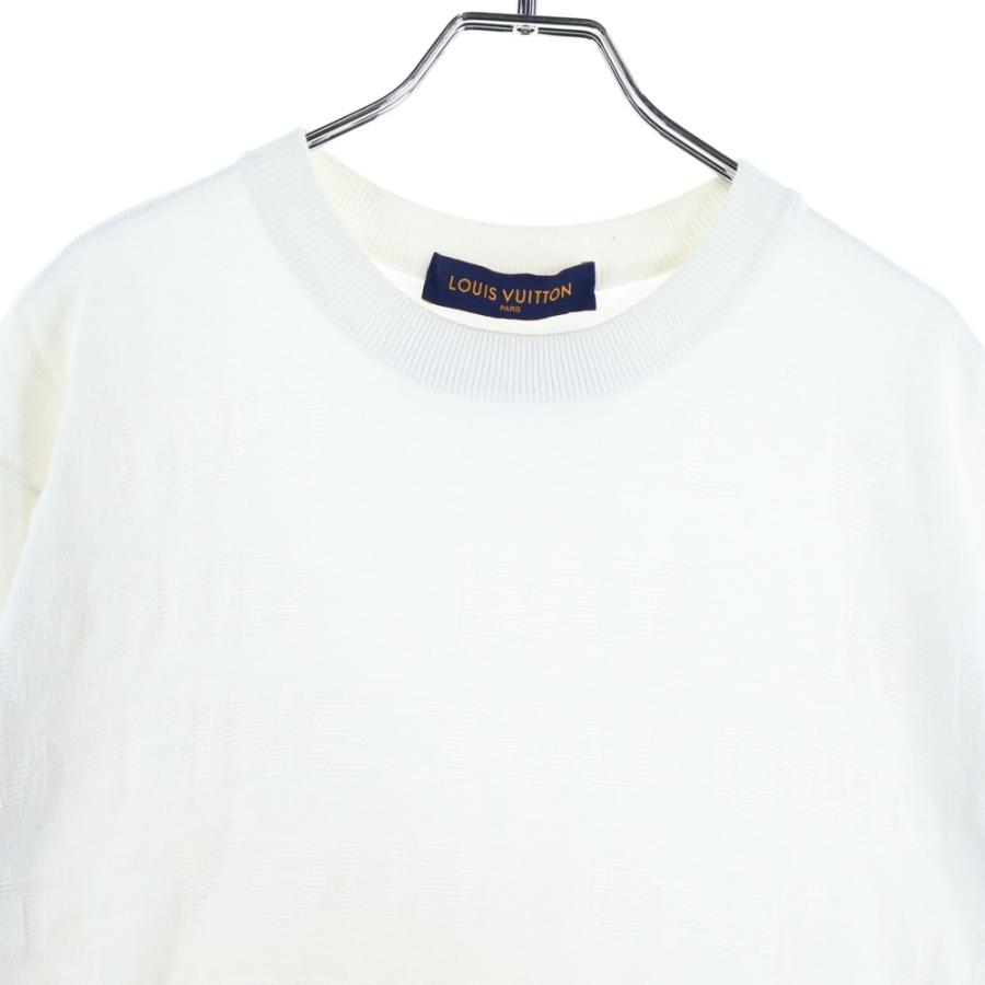 LOUIS VUITTON 半袖ニット Sサイズ ホワイト LOUIS VUITTON】ルイヴィトン『シグネチャーショートスリーブ ニット