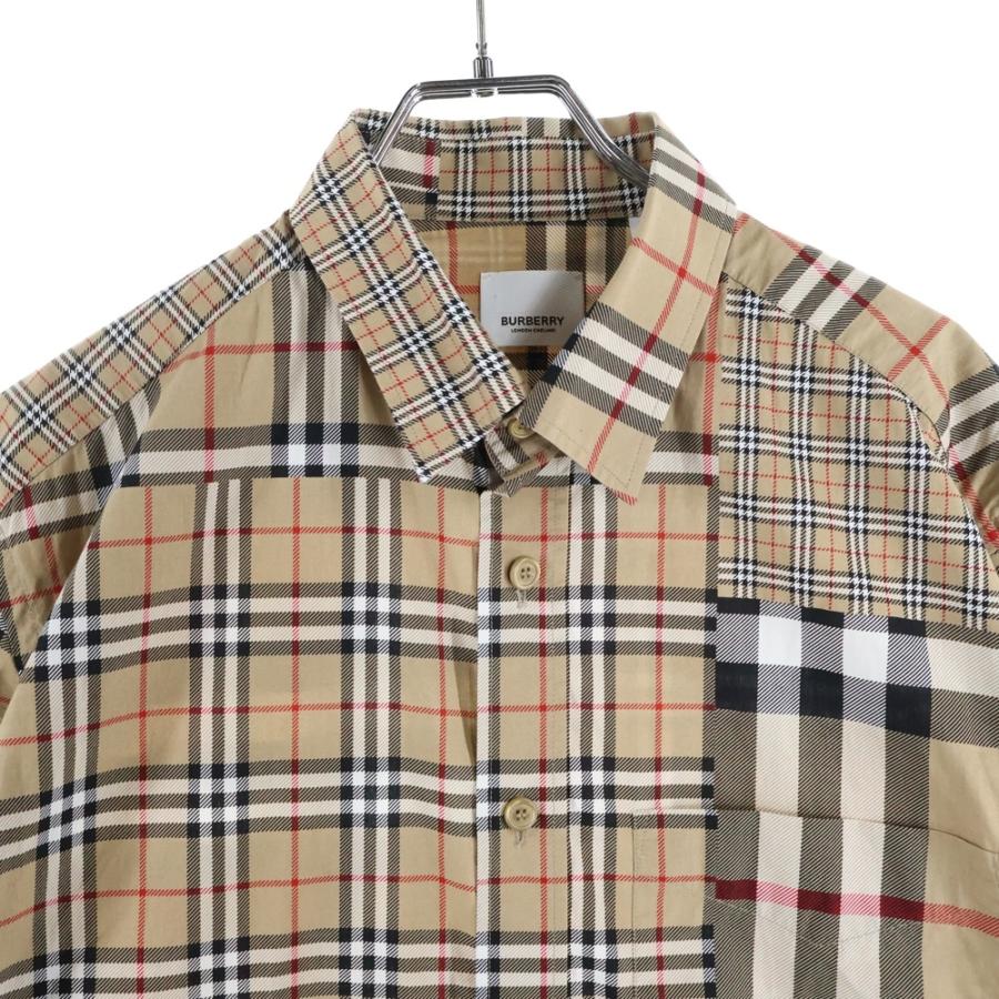 BURBERRY（バーバリー） 19AW クレイジーチェック 長袖シャツ ブラウン