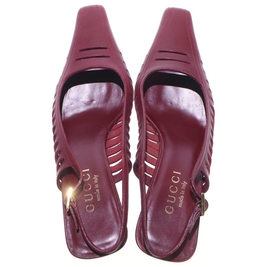 GUCCI（グッチ） スクエアトゥ ストラップ ヒール パンプス レディース