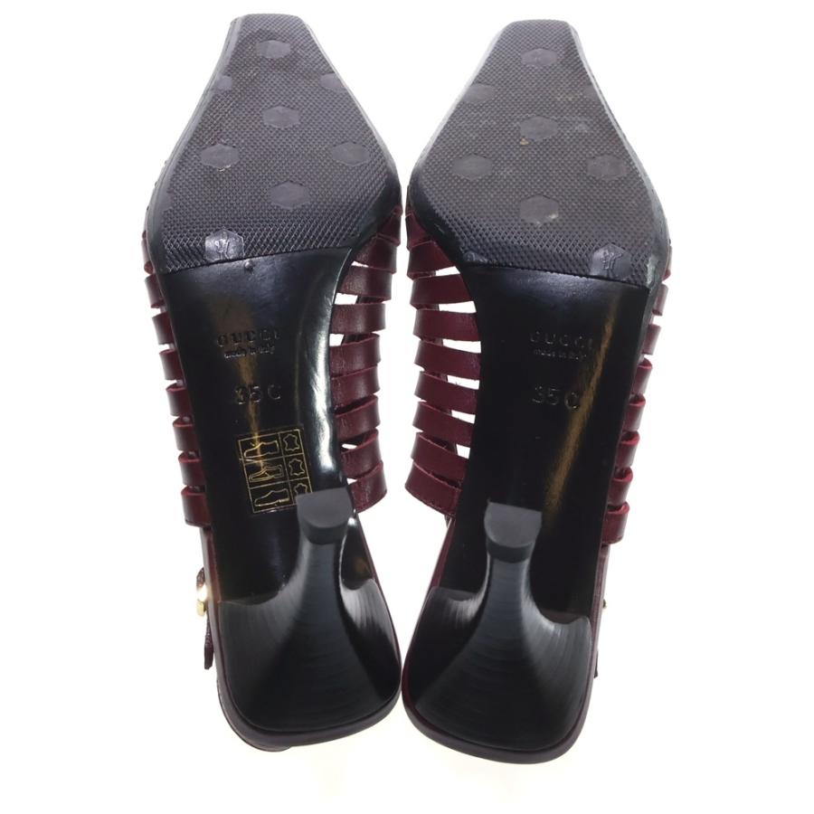 GUCCI（グッチ） スクエアトゥ ストラップ ヒール パンプス レディース
