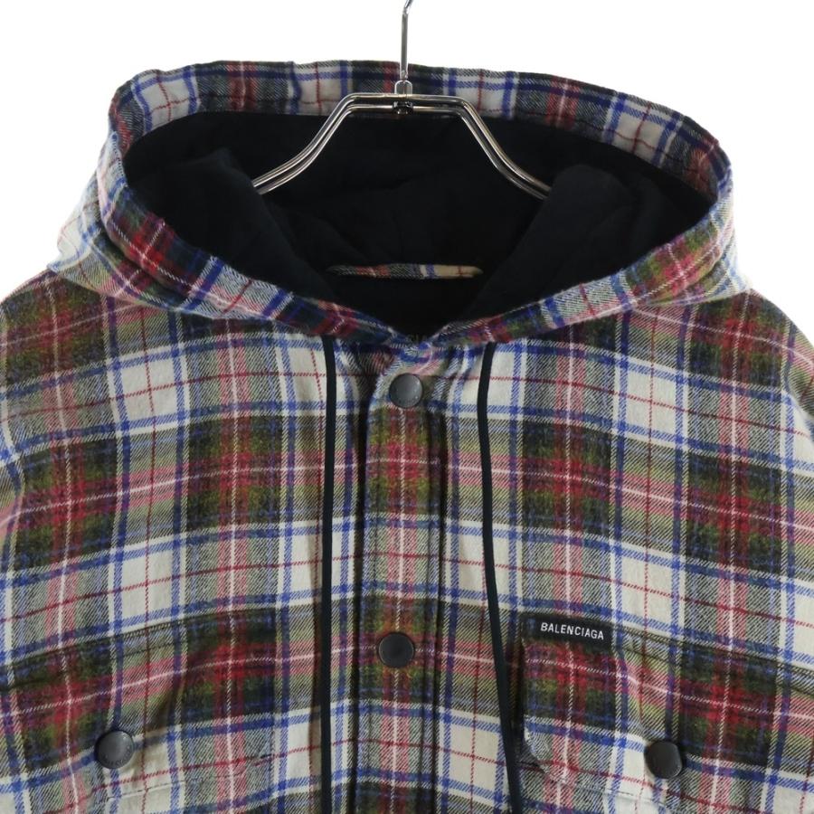BALENCIAGA（バレンシアガ） 23SS BLEACHED PLAID HOODED SHIRT