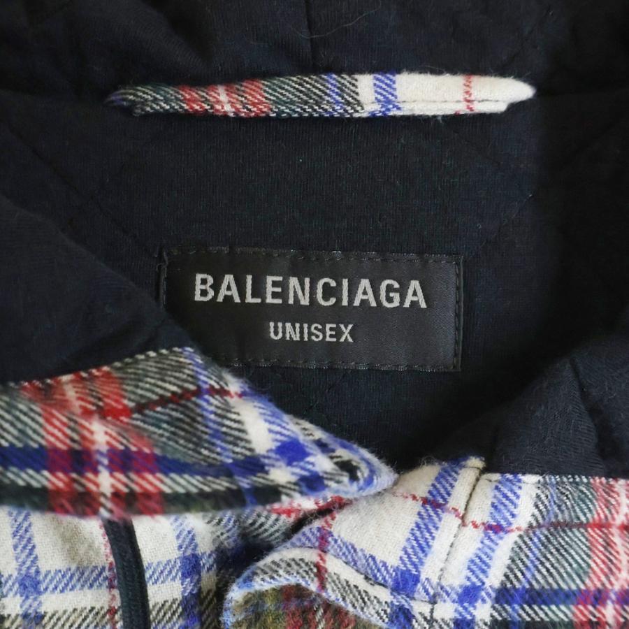 BALENCIAGA（バレンシアガ） 23SS BLEACHED PLAID HOODED SHIRT