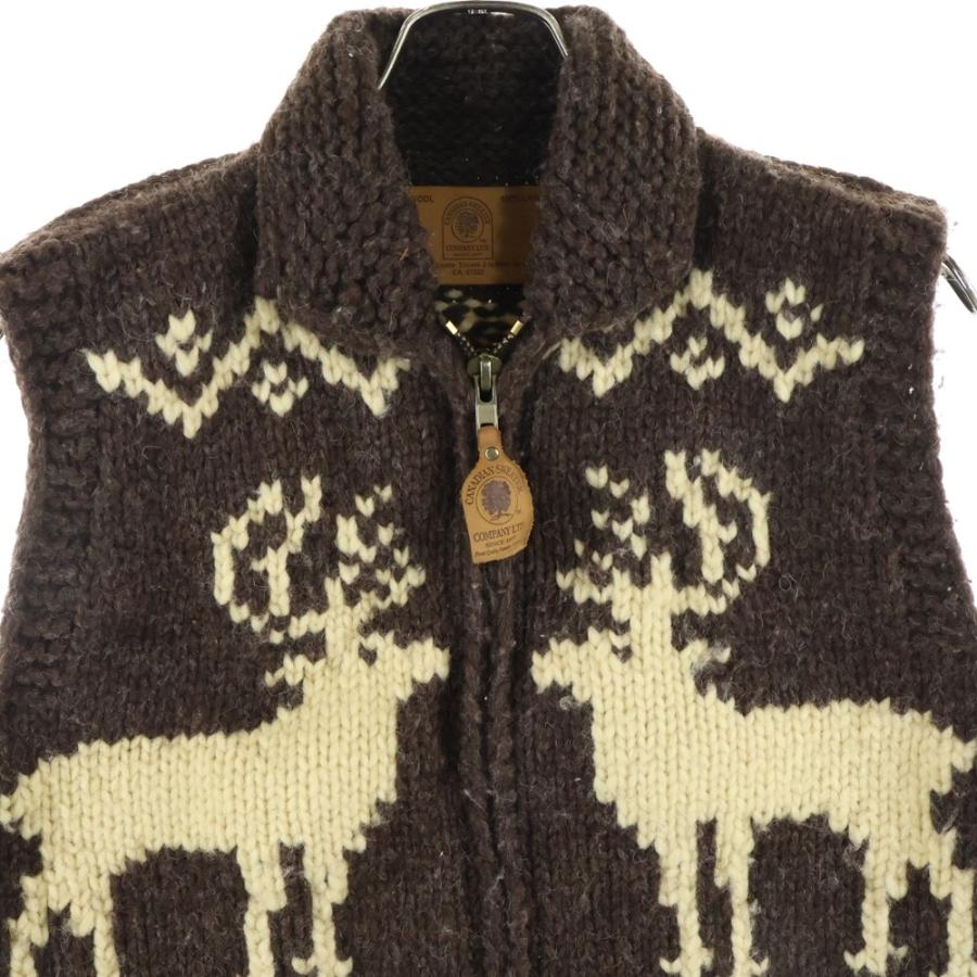 CANADIAN SWEATER カナディアンセーター 総柄 ウール カウチンベスト