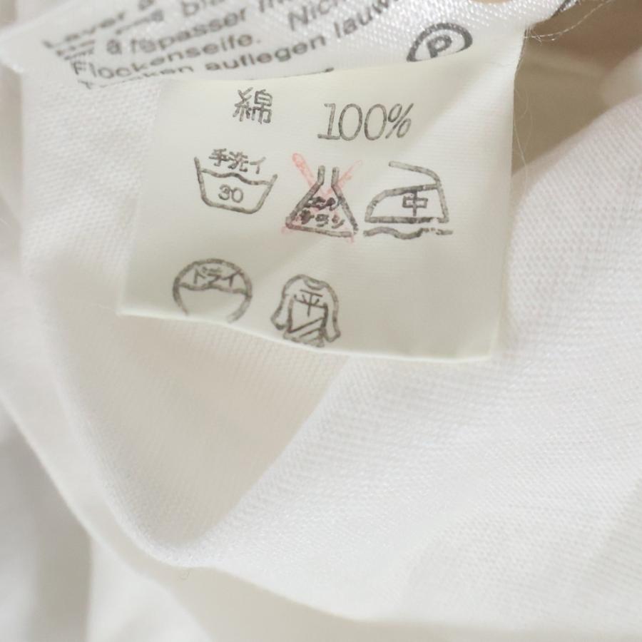 HERMES（エルメス） フロント刺繍 コットン 半袖Tシャツ ホワイト