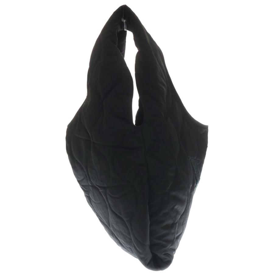 ワイズ 18AW NYLON TWILL QUILT LOGO EMBROIDERY BAG ロゴ ナイロンツイル キルティング トートバッグ ハンドバッグ ブラック YV-I01-690