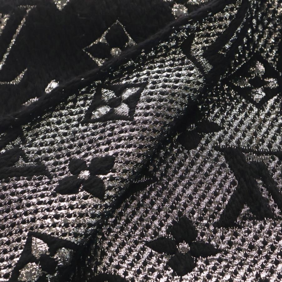 LOUIS VUITTON ルイヴィトン エシャルプ ロゴマニア シャイン モノグラム ウール マフラー ブラック/シルバー GM0196 M75833 LOUIS VUITTON（ルイ・ヴィトン） エシャルプ ロゴマニア シャイン