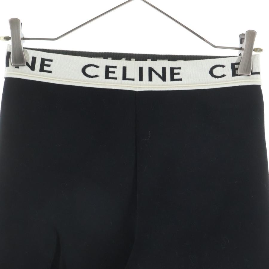 CELINE ワイドレッグ ロゴ コットンショーツ CELINE（セリーヌ） ウエストリブロゴ コットン ショートパンツ