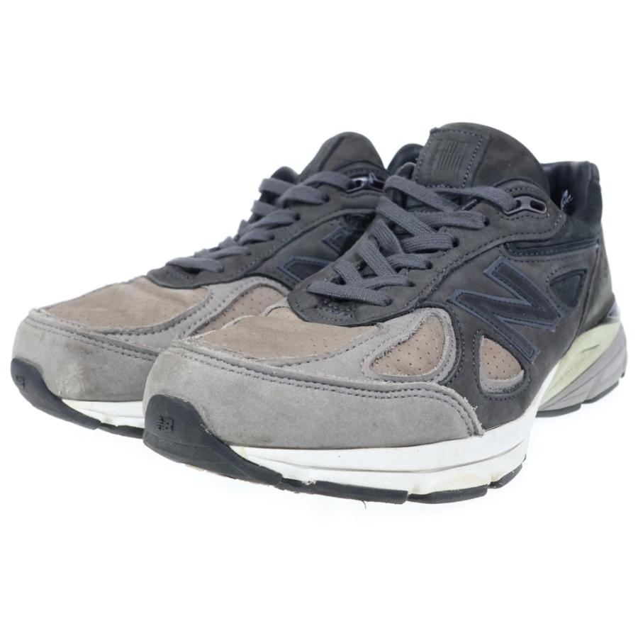 【箱付き・極美品】New Balance M990v4 レザー 本革 厚底 25 New Balance（ニューバランス） M990FEG4 990V4 ヌバックレザー