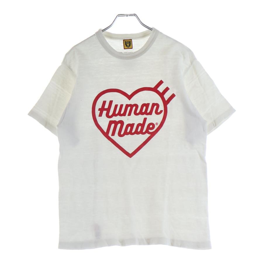 鬼レア☆ ヒューマンメイド ハートロゴ 刺繍ハート＆バックプリントTシャツ XL HUMAN MADE（ヒューマンメード） ヒューマンメイド ハートロゴ