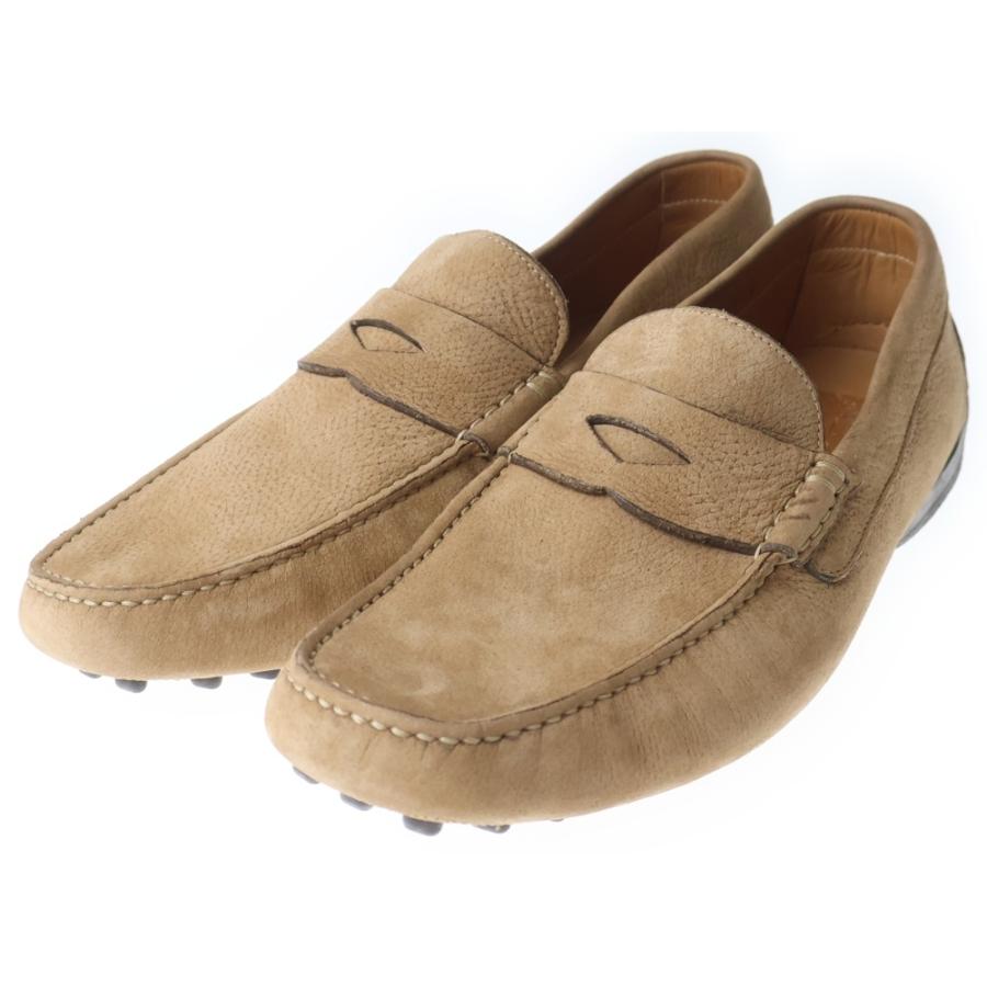 Santoni サントーニ レザー ローファー ドライビングシューズ ベージュ_1