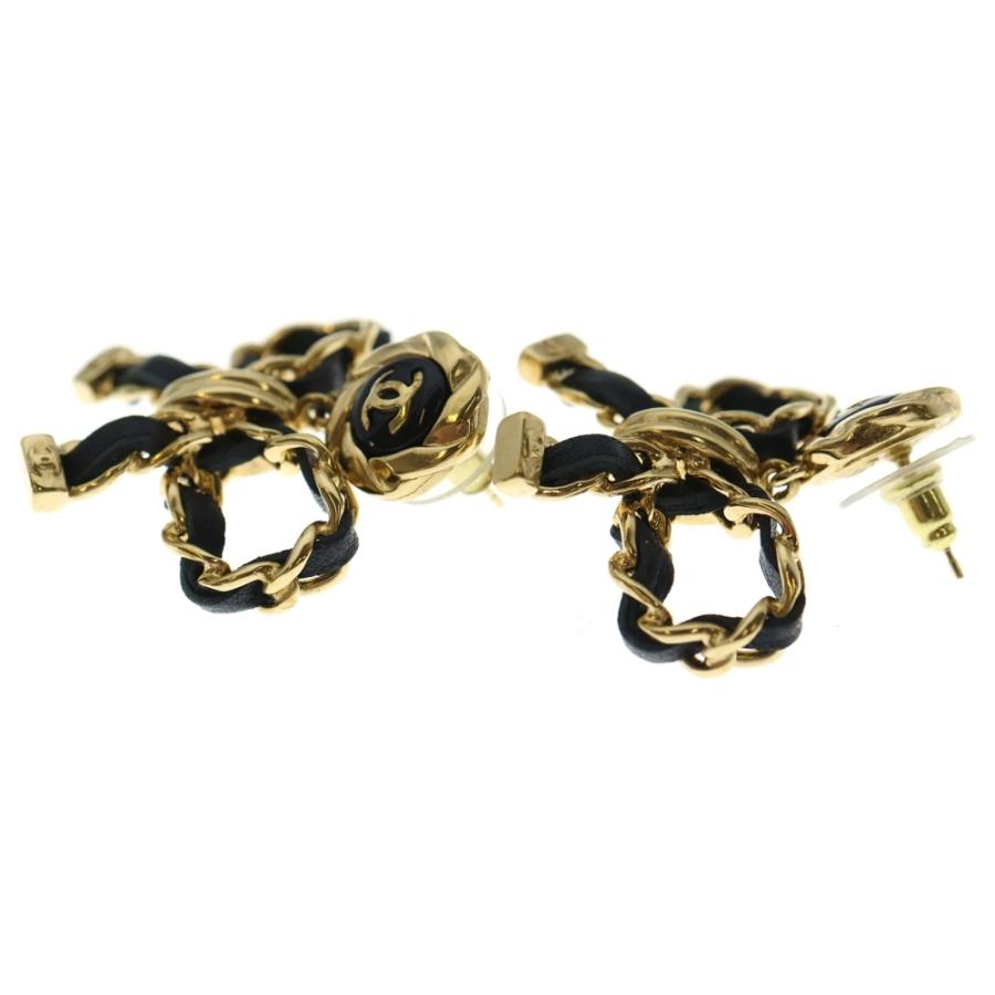 CHANEL（シャネル） ココマーク リボン ピアス 2個セット ブラック