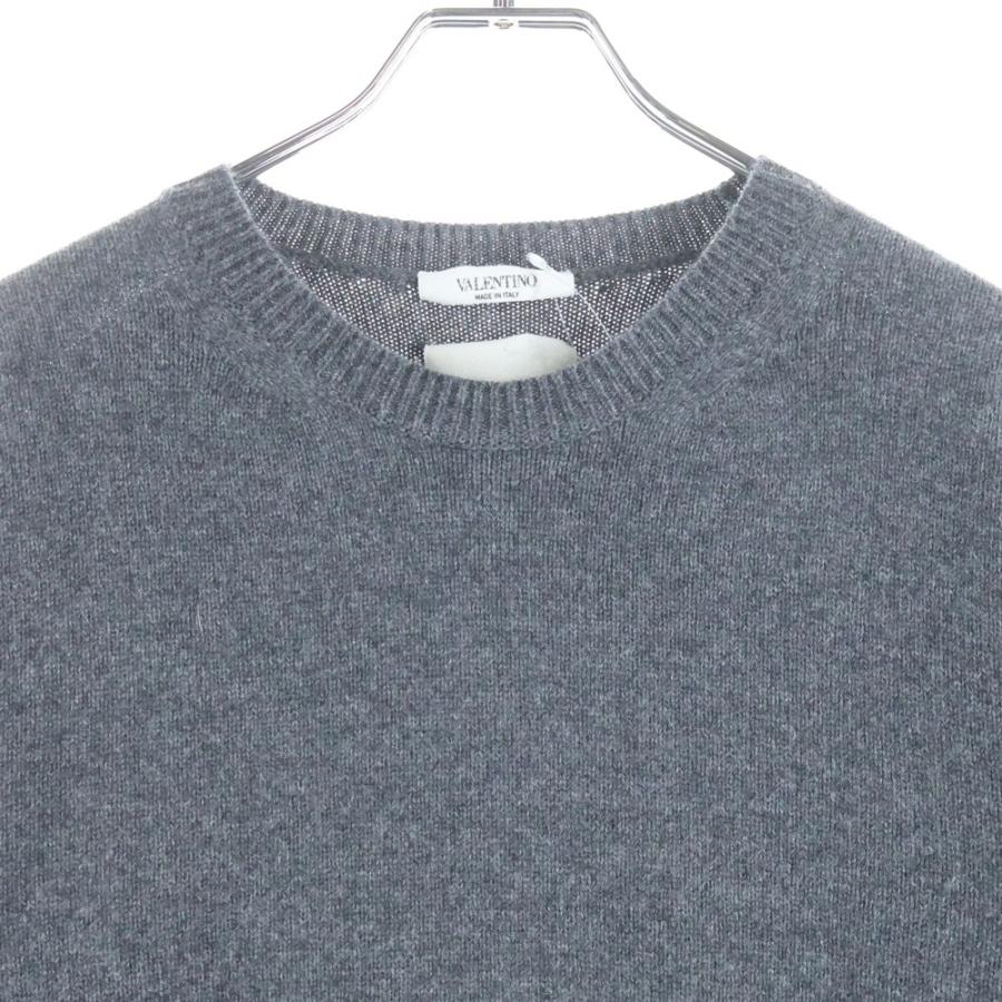 【未使用に近い】ヴァレンティノ　カシミヤ100% セーター　ニット　グレー VALENTINO（ヴァレンティノ） ロックスタッズ カシミヤ ニット