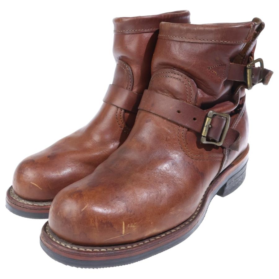チペワ　USA製 エンジニアブーツ　ブラウン　レザー　ビブラムソール　25.5 CHIPPEWA（チペワ） LEATHER ENGINEER BOOTS レザー エンジニアブーツ