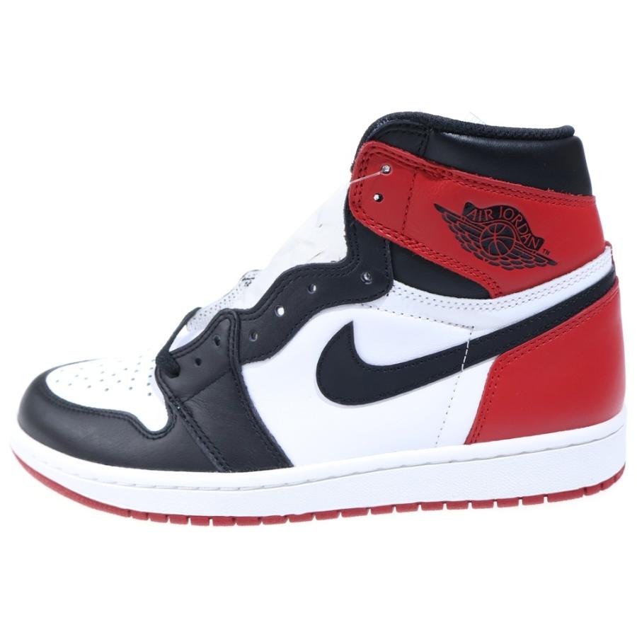 NIKE ナイキ AIR JORDAN1 RETRO HIGH OG BLACK TOE 555088-125 エアジョーダン1 ハイカットスニーカー ブラック/レッド つま黒 US9/27cm NIKE（ナイキ） AIR JORDAN1 RETRO HIGH OG BLACK TOE エアジョーダン1