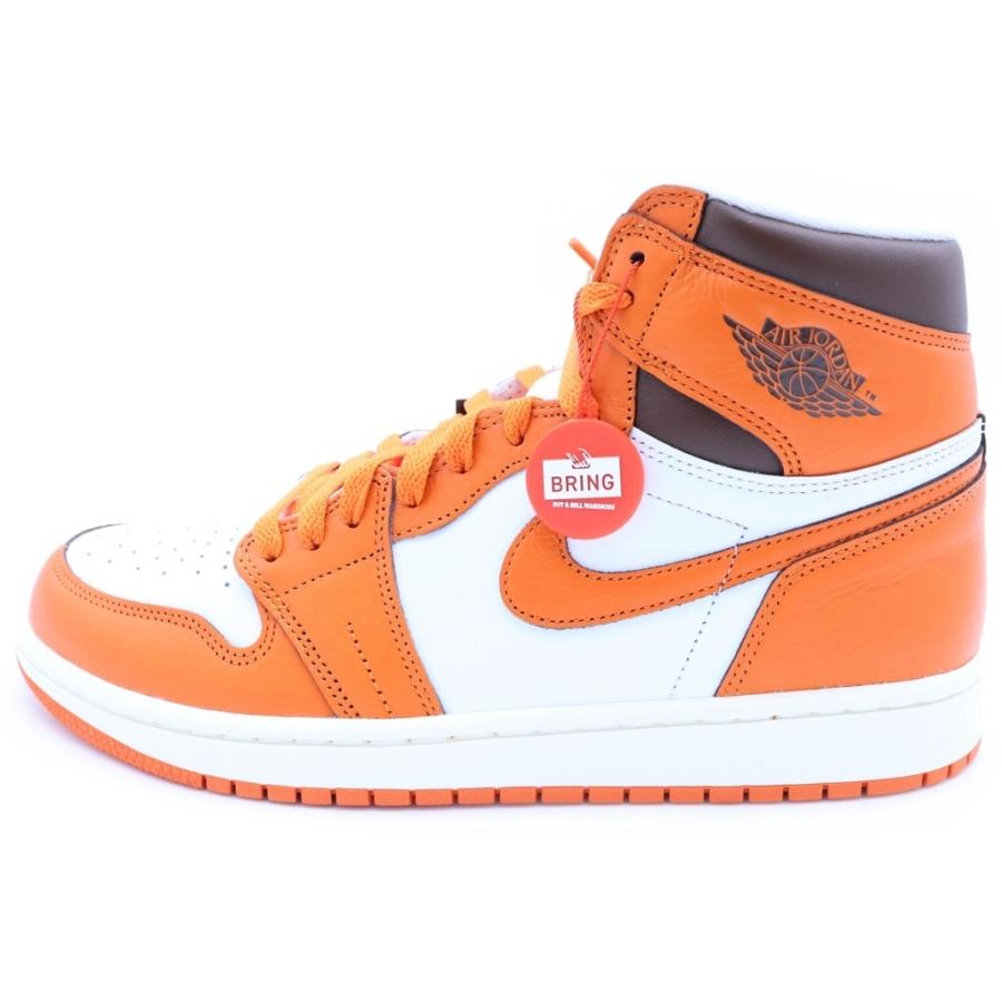 Air Jordan ハイカットシューズ ホワイト/オレンジ NIKE（ナイキ） AIR JORDAN 1 ウィメンズ エアジョーダン1 スター