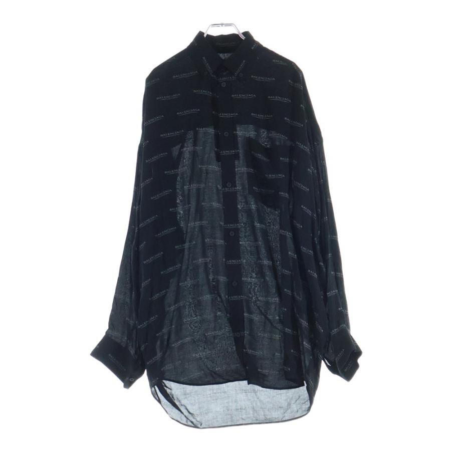 BALENCIAGA（バレンシアガ） 25SS ロゴプリント 総柄 長袖シャツ