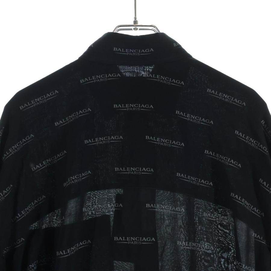 BALENCIAGA（バレンシアガ） 25SS ロゴプリント 総柄 長袖シャツ