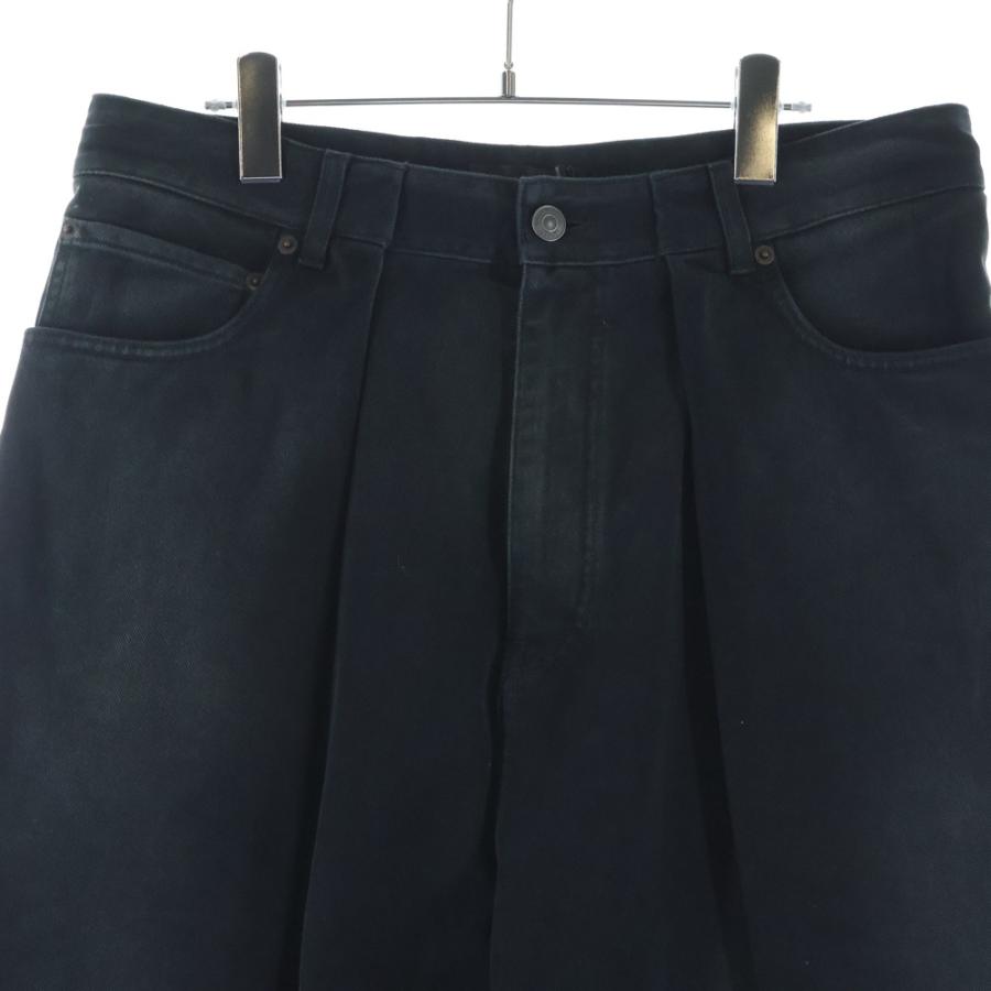 BALENCIAGA バレンシアガ 23AW ダブルサイドワイドデニムパンツ ブラック 767983 TNW11 BALENCIAGA（バレンシアガ） 23AW ダブルサイドワイドデニムパンツ
