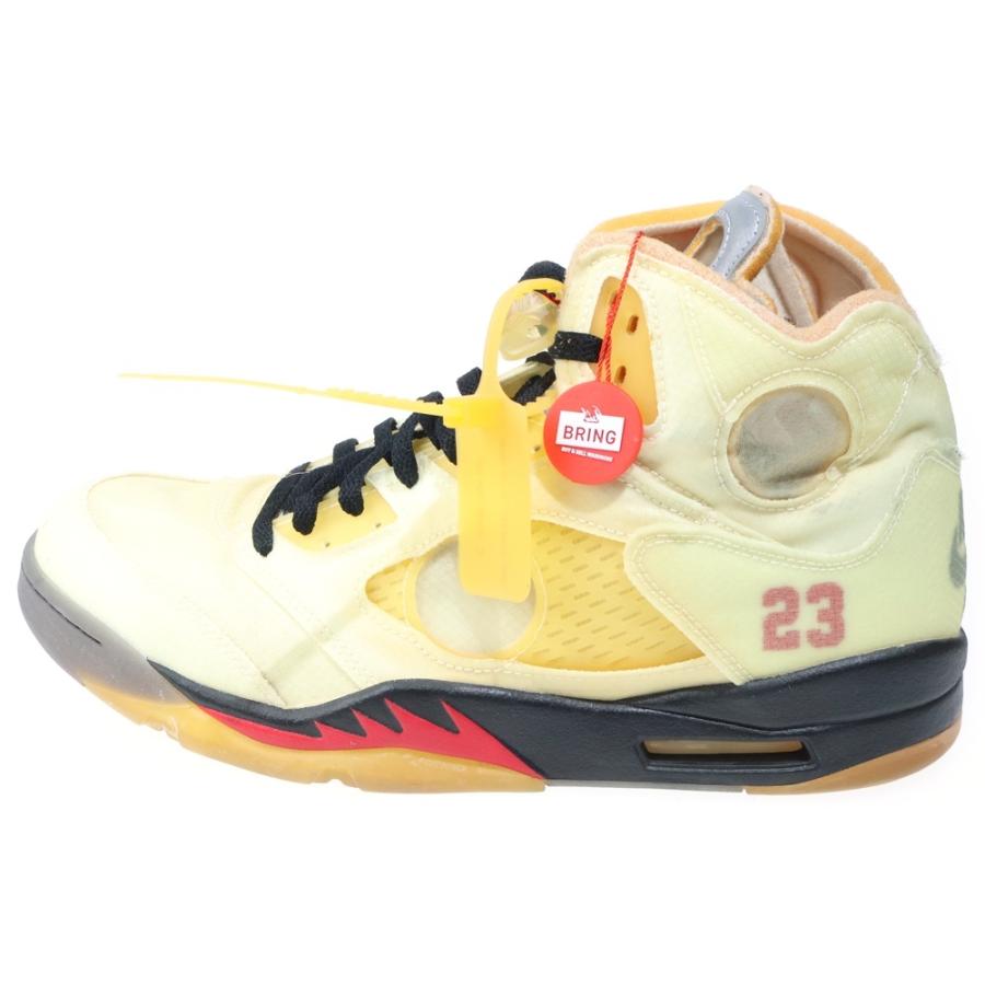 新品 OFF-WHITE オフホワイト サイズ:26.0cm 20AW NIKE AIR JORDAN 5 RETRO SP SAIL (DH8565-100) ナイキ エア ジョーダン5 レトロ セイル ファイアレッド US8 ハイカット スニーカー シューズ 靴 コラボ 別注【メンズ】 NIKE（ナイキ） ×OFF-WHITE AIR JORDAN 5 RETRO SP SAIL オフホワイト